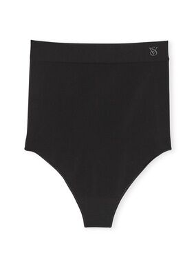 Victoria’s Secret Seamless High Waist Shapewear Thong Black L NWT